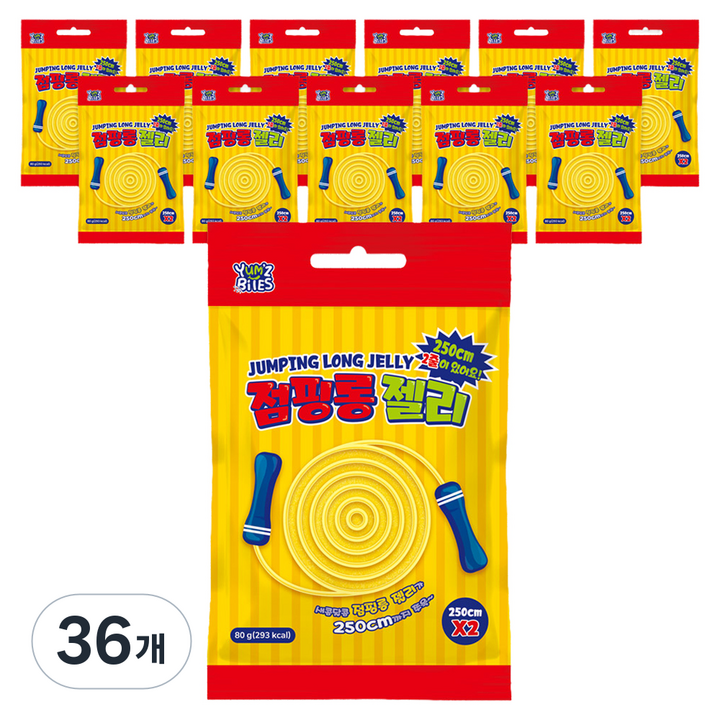 얌즈바이츠 점핑롱 젤리, 80g, 36개