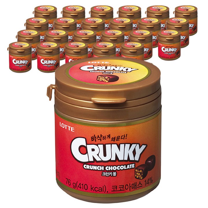 롯데제과 크런키볼 초콜릿, 76g, 24개