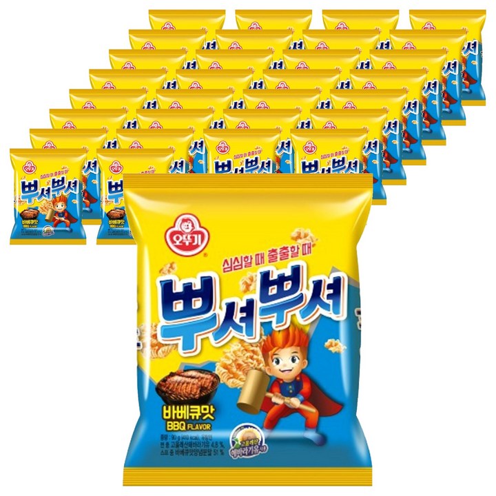 오뚜기 뿌셔뿌셔 바베큐맛, 90g, 96개