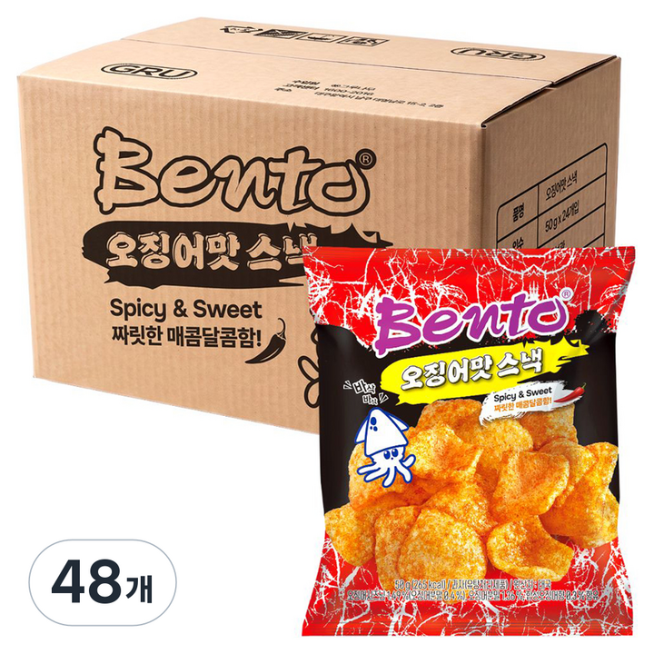 벤토 오징어맛 스낵, 50g, 48개