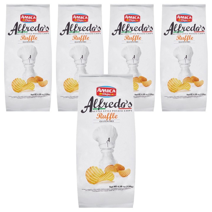 아미카칩스 알프레도 오리지널러플 감자칩, 130g, 5개