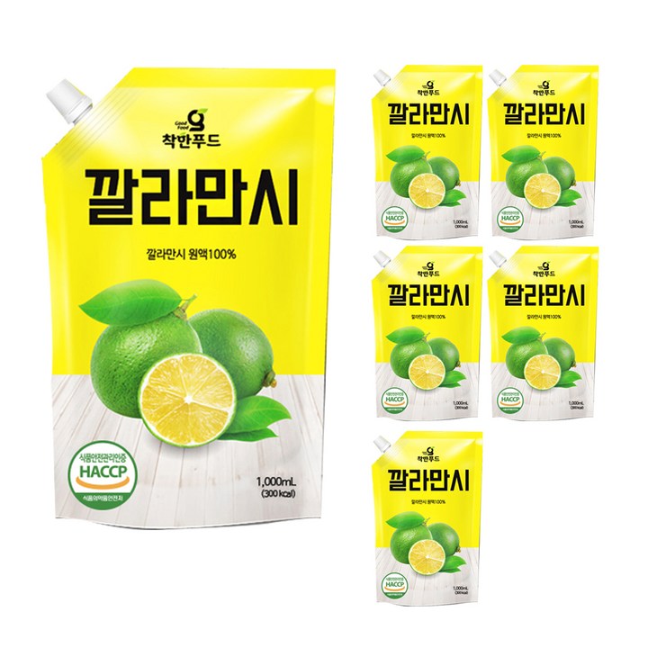 착한푸드 깔라만시 원액, 1L, 6개