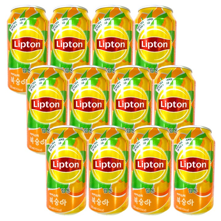 립톤 아이스티 복숭아, 355ml, 12개