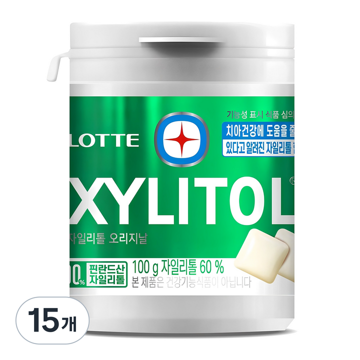 롯데자일리톨 오리지날, 100g, 15개