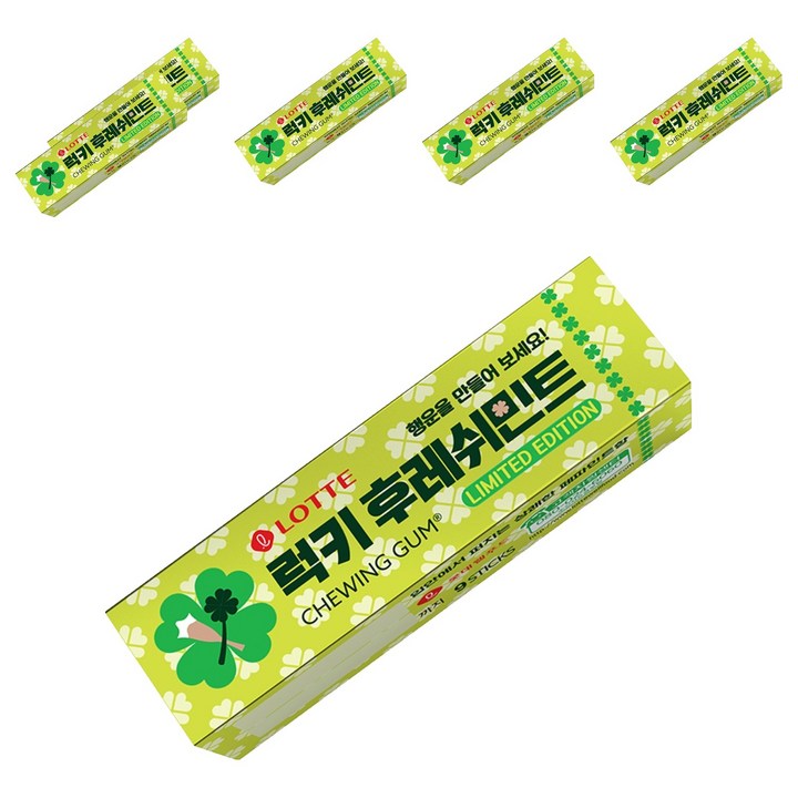 롯데웰푸드 롯데 후레쉬민트 껌, 26g, 6개