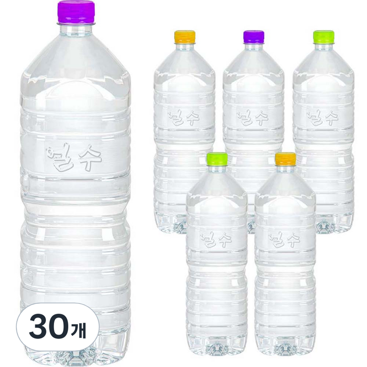 얼수 무라벨 생수, 2L, 30개