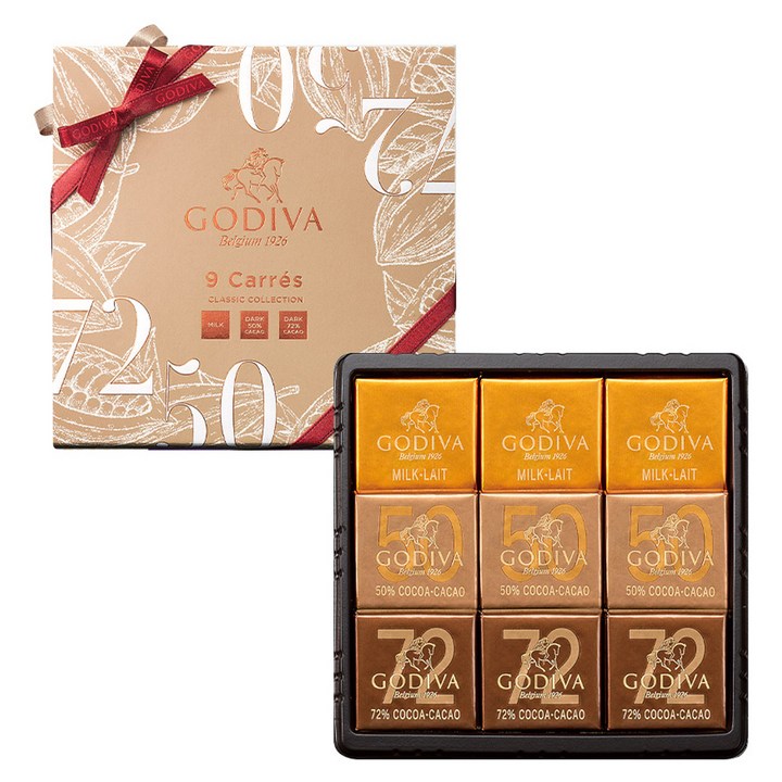고디바 까레 어쏘트먼트 밀크 앤 다크 초콜릿 9p, 45g, 1개