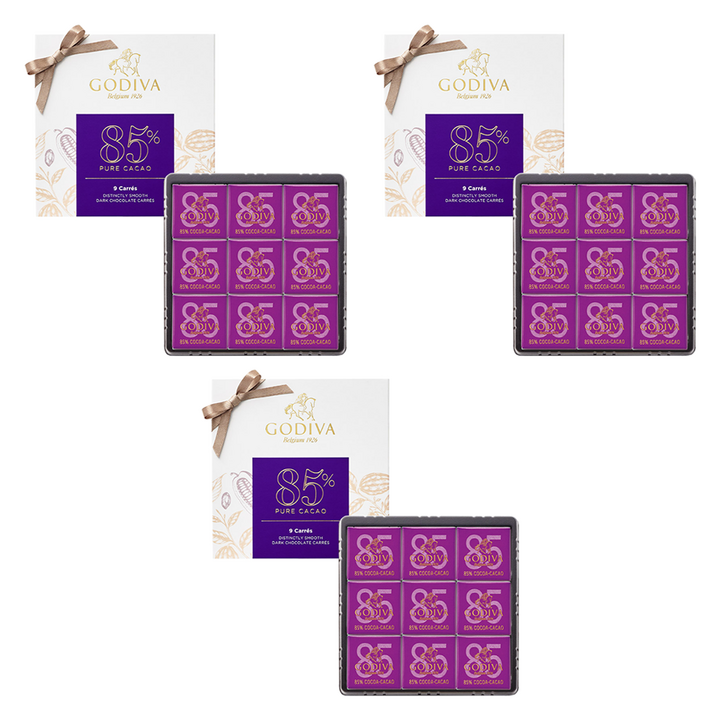 고디바 까레 어쏘트먼트 다크 초콜릿 85% 9p, 3개, 45g