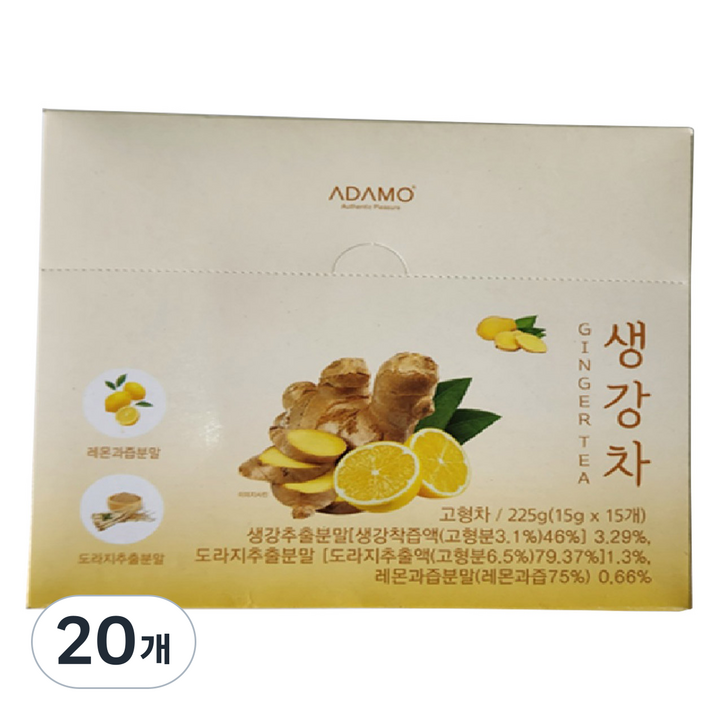 청솔식품 아다모 생강차, 1ml, 20개, 15개입, 15g