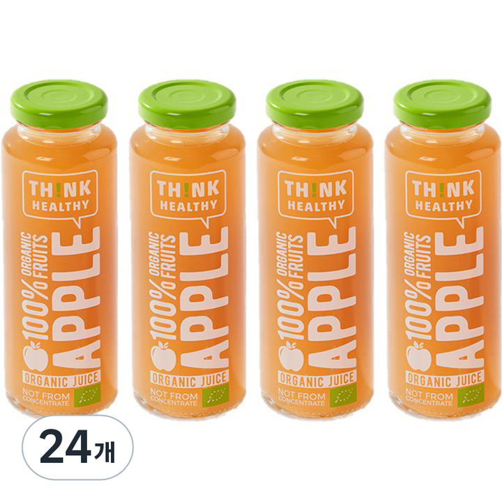 띵크헬씨 유기농 NFC 착즙 사과주스, 24개, 240ml