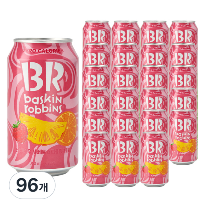 배스킨라빈스 레인보우 샤베트 스파클링 제로, 350ml, 96개