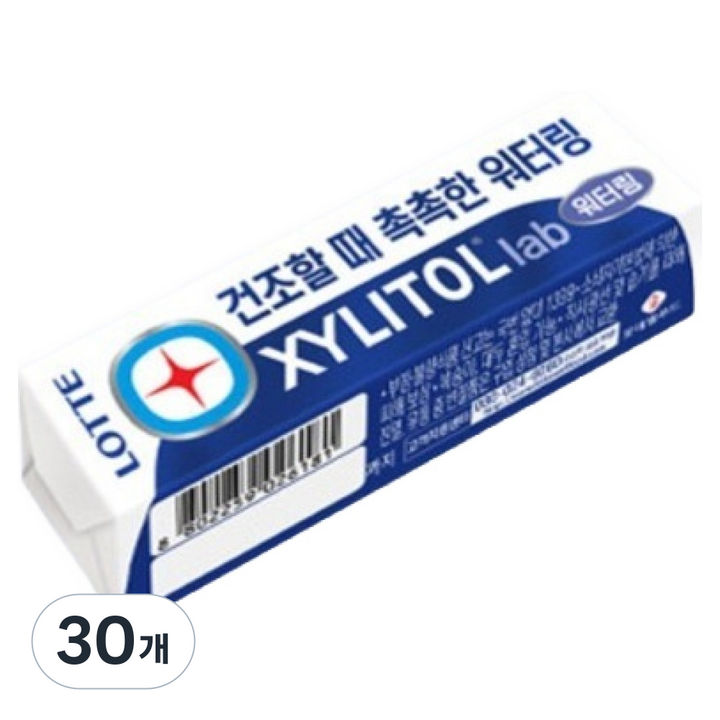 롯데자일리톨 랩 워터링, 30개, 24g