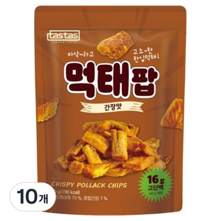 타스타스 먹태팝 간장맛, 40g, 10개