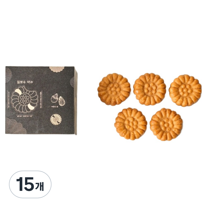 꼬랑지마카롱 힐로우 아몬드 약과 5p, 85g, 15개