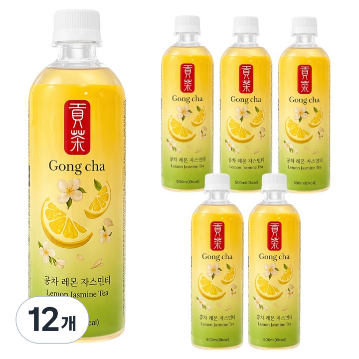 공차 레몬 자스민티, 12개, 500ml
