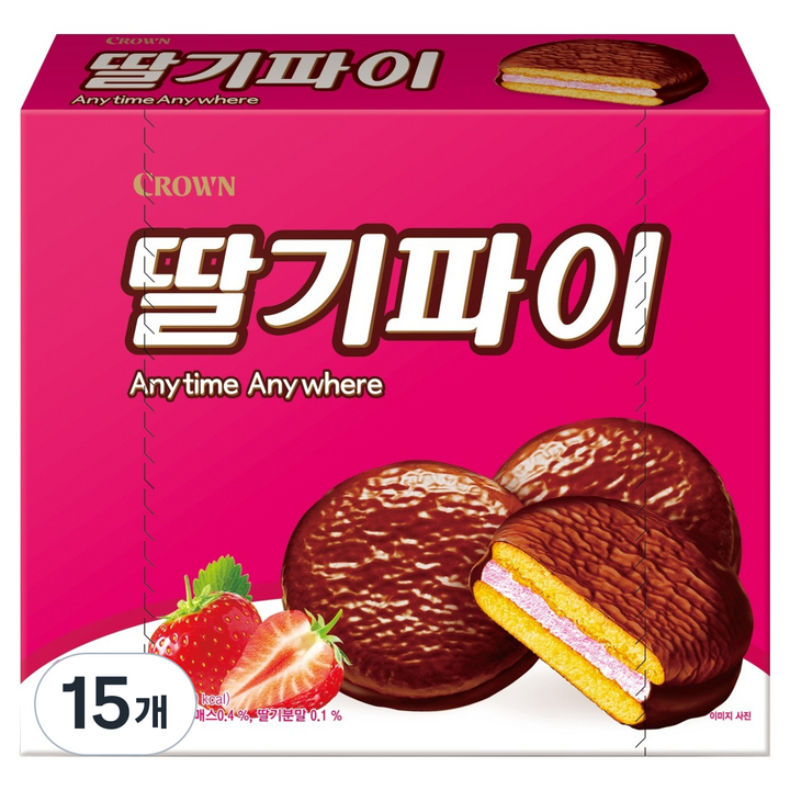 크라운 딸기파이, 15개, 300g