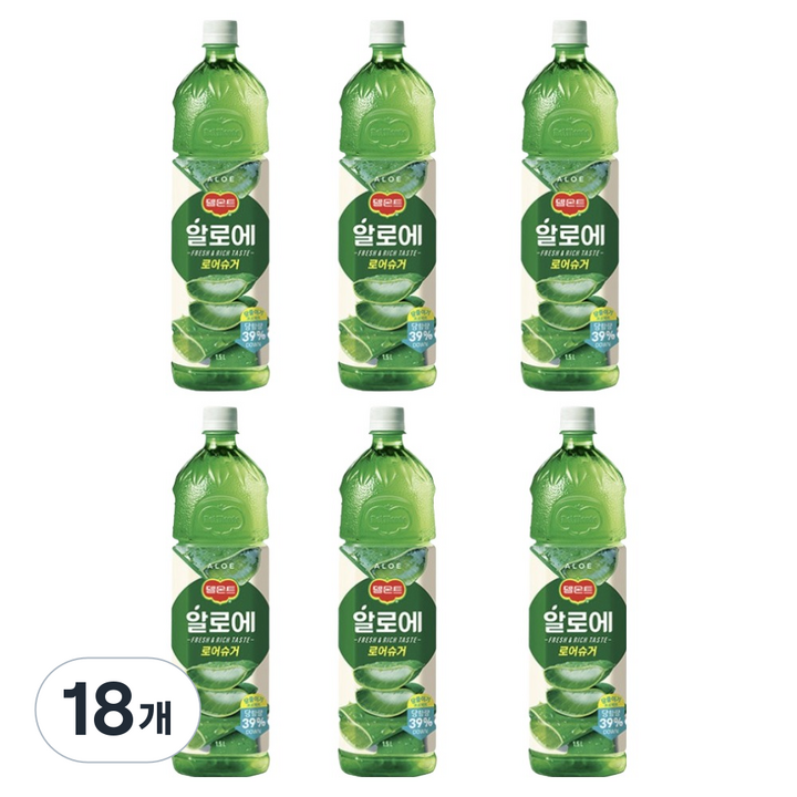 델몬트 알로에 로어슈거 주스, 1.5L, 18개