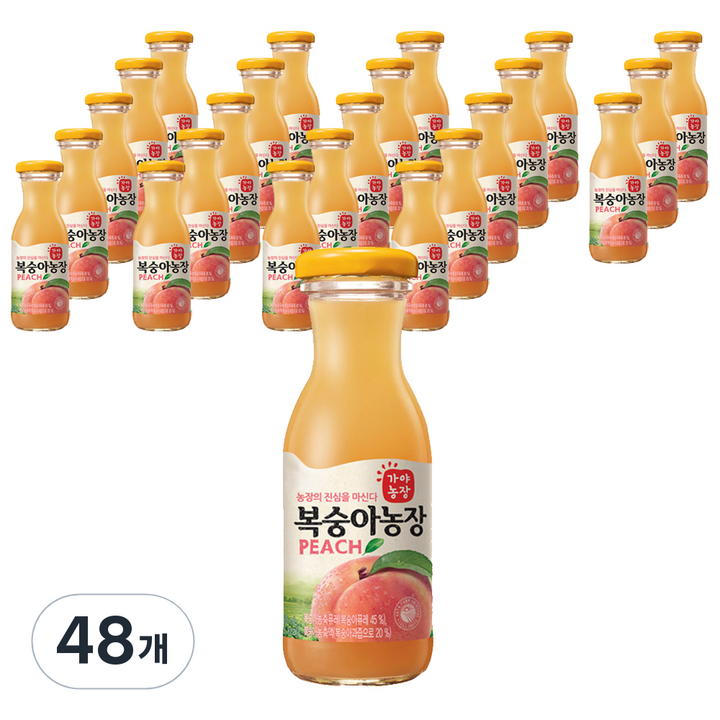 가야농장 복숭아농장, 180ml, 48개