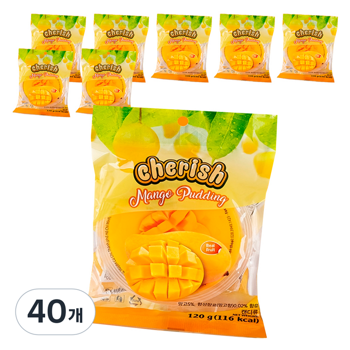 체리쉬 망고푸딩젤리 8개입, 120g, 40개