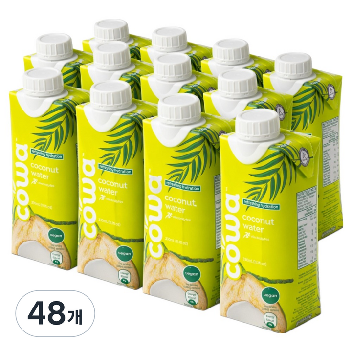 COWA 코코넛 워터, 330ml, 48개
