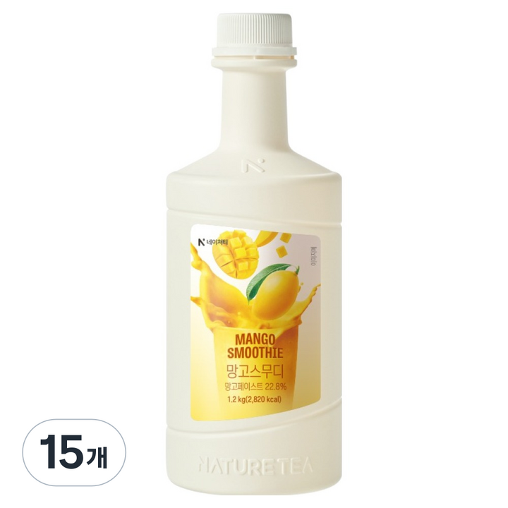 네이쳐티 망고 스무디 베이스, 15개, 1.2kg