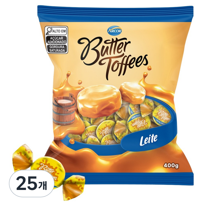 아코르 버터 토피 밀크, 400g, 25개