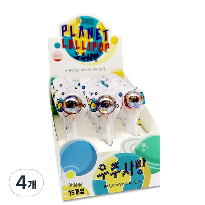오브세이 우주사탕 수성 트로피컬맛 15p, 285g, 4개