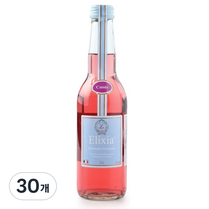 Elixia 블랙커런트맛 탄산음료, 330ml, 30개