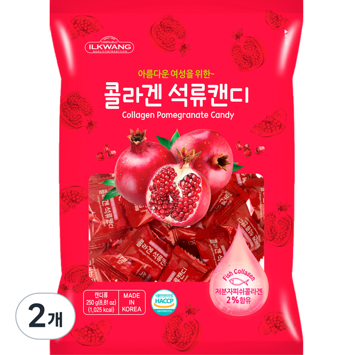 일광제과 콜라겐 석류캔디, 250g, 2개