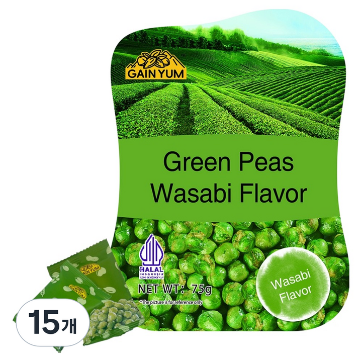 GAINYUM 그린피스 와사비향, 75g, 15개