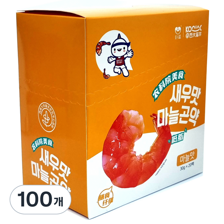 새우맛 마늘곤약, 30g, 100개