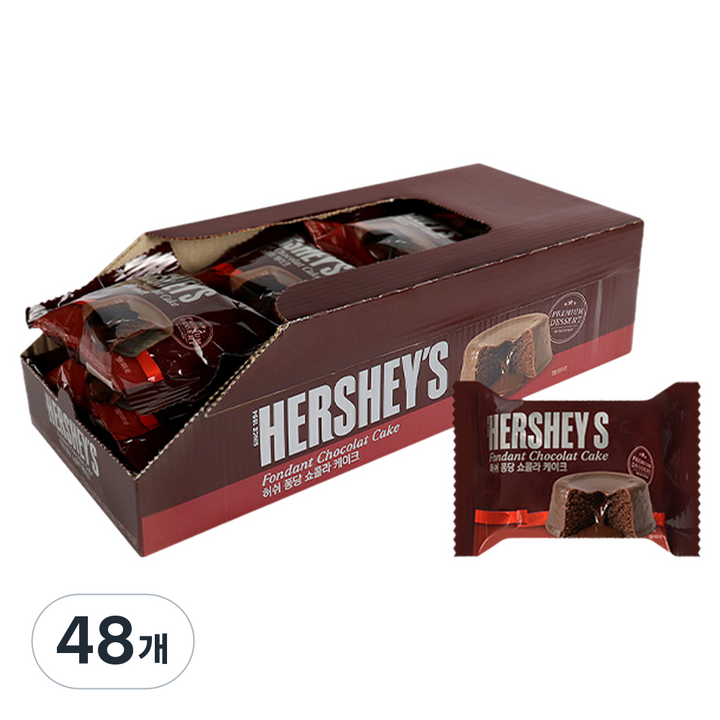 허쉬 퐁당 쇼콜라케이크, 45g, 48개
