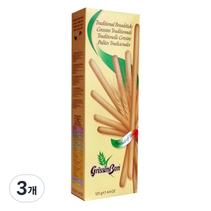 그리신본 그리시니 브레드스틱, 125g, 3개