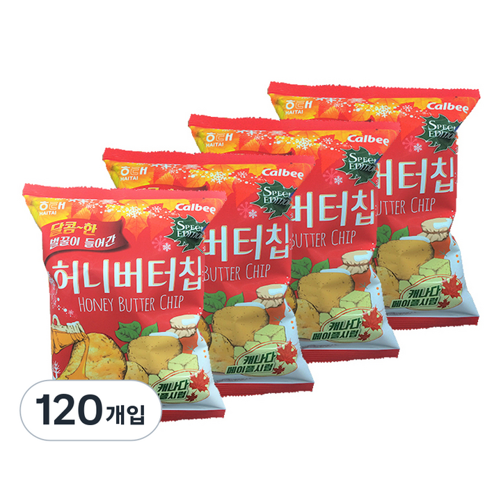 해태제과 허니버터 칩 메이플 시럽, 60g, 120개