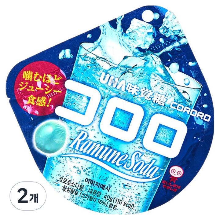 코로로 유하미카쿠토 소다향 젤리, 2개, 40g