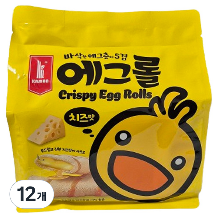 kaman 크리스피 에그롤 치즈맛, 200g, 12개