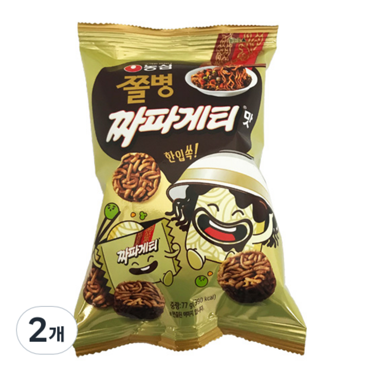 쫄병스낵 짜파게티맛, 77g, 2개