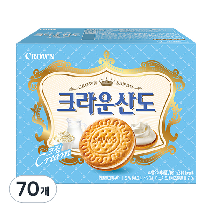 크라운 산도 크림, 161g, 70개