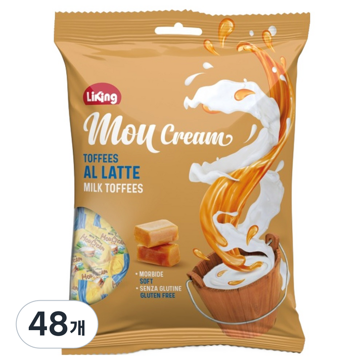 라이킹 모우크림 밀크토피 캔디, 150g, 48개