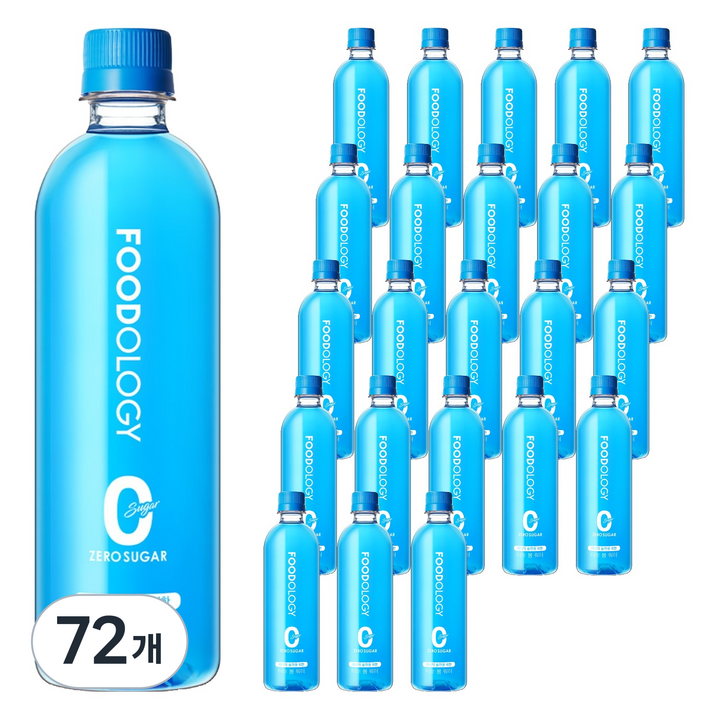 푸드올로지 터보 붐 워터 제로 슈가 음료, 500ml, 72개