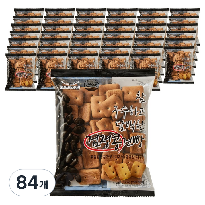 비코투스 검정콩 건빵, 84개, 70g