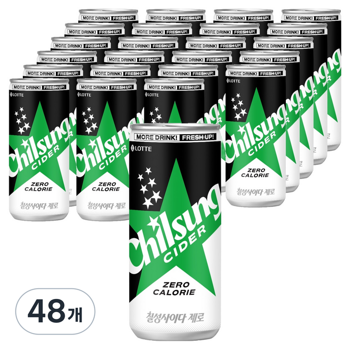 칠성사이다 제로 탄산음료, 310ml, 48개
