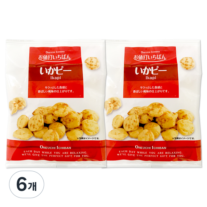 후지야혼텐 이카피 오징어 스낵, 39g, 6개