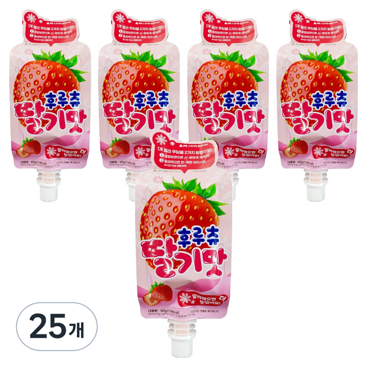 얼려먹는 후루츄 젤리 딸기맛, 25개, 90g