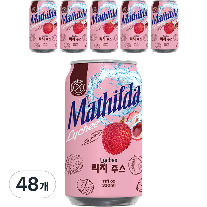 Mathilda 리치 주스, 330ml, 48개