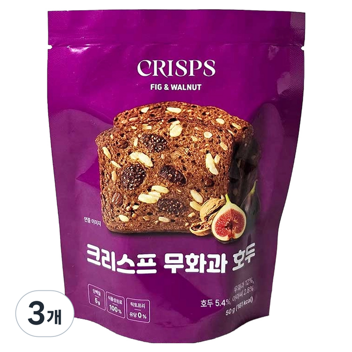 하늘처럼 크리스프 무화과 호두, 3개, 50g