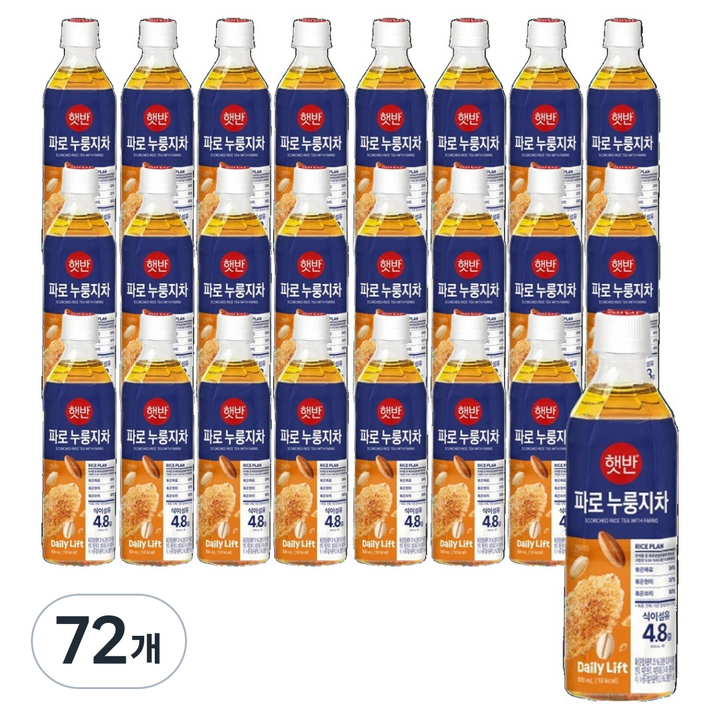 햇반 파로 누룽지차, 72개, 500ml