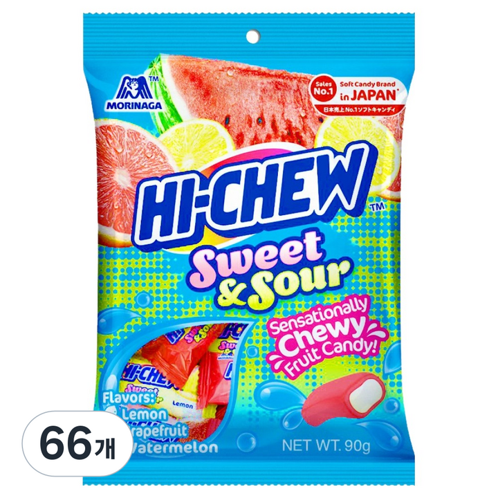 하이츄 스윗앤사우어, 90g, 66개