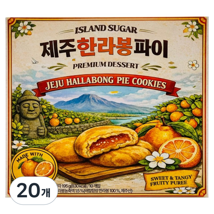 아일랜드슈가 제주한라봉파이, 20개, 195g