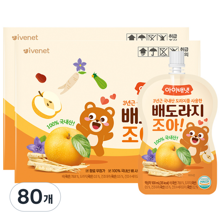 아이배냇 배도라지조아 음료, 100ml, 80개